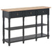 Console Table Black 110x30x76cm Engineered Wood Tpatxi