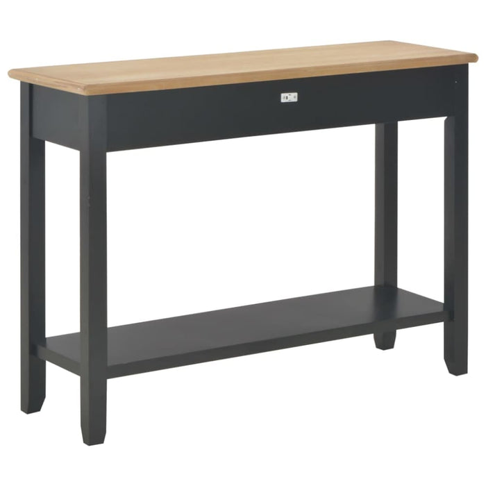 Console Table Black 110x35x80 Cm Wood Xakkbt