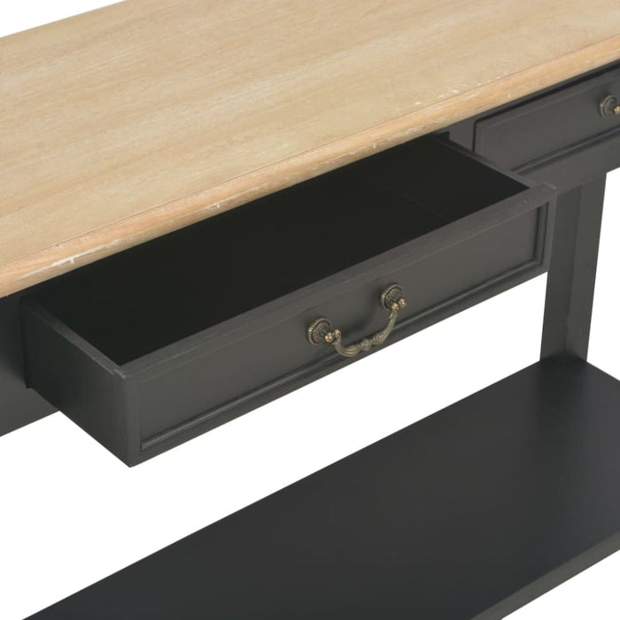 Console Table Black 110x35x80 Cm Wood Xakkbt