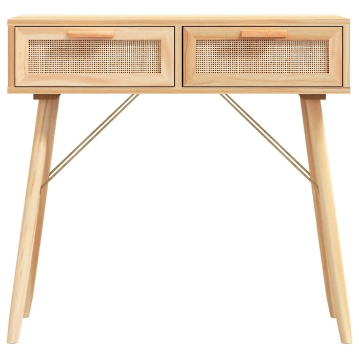 Console Table Brown 80x30x75 Cm Solid Wood Pine&natural
