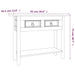 Console Table Mexican Pine Corona Range White 90x34.5x73 Cm