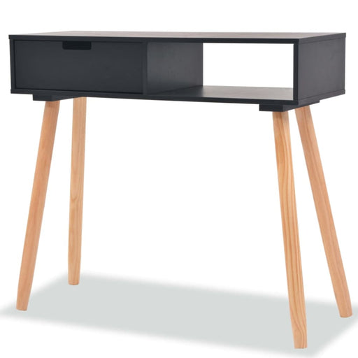 Console Table Solid Pinewood 80x30x72 Cm Black Xaaitn