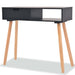 Console Table Solid Pinewood 80x30x72 Cm Black Xaaitn