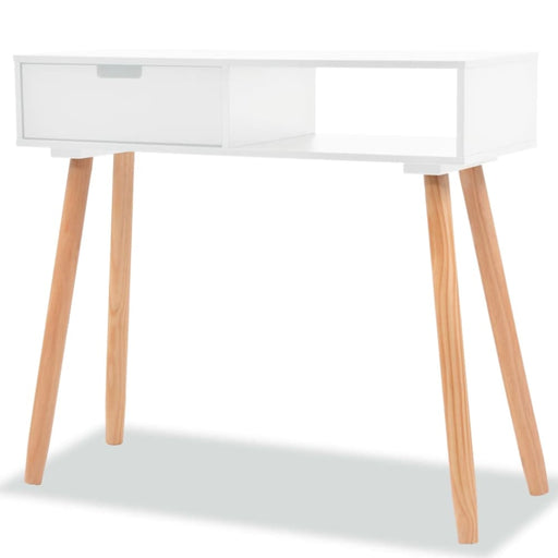 Console Table Solid Pinewood 80x30x72 Cm White Xaaiti