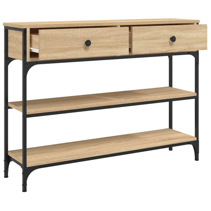 Console Table Sonoma Oak 100x25x75 Cm Engineered Wood Ntaono