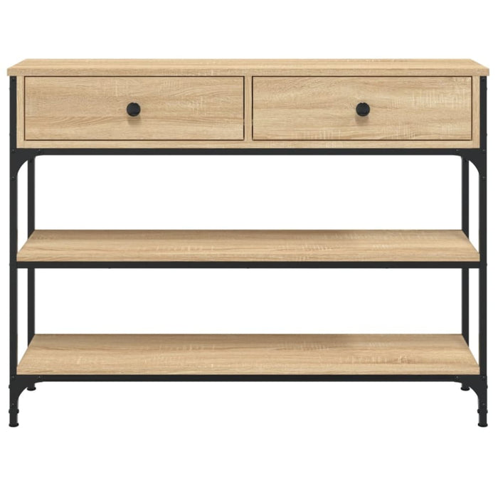 Console Table Sonoma Oak 100x25x75 Cm Engineered Wood Ntaono