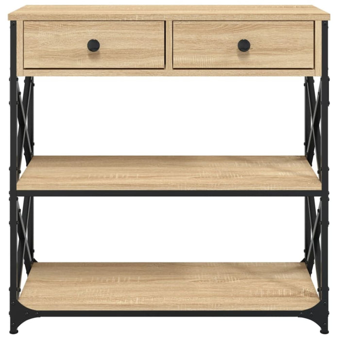Console Table Sonoma Oak 75x28x75 Cm Engineered Wood Ntaokl