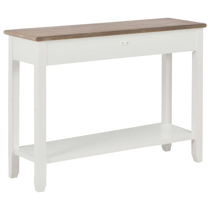 Console Table White 110x35x80 Cm Wood Xakkbo