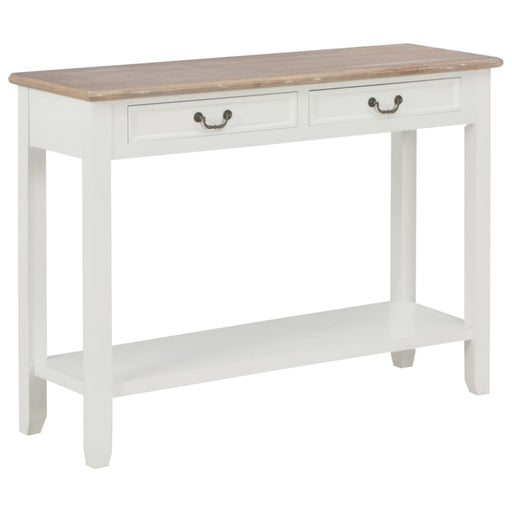 Console Table White 110x35x80 Cm Wood Xakkbo