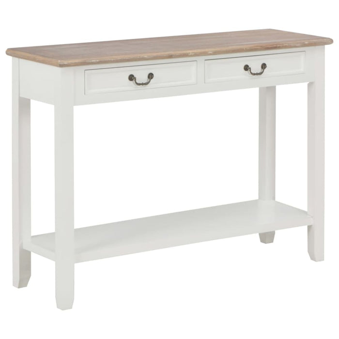 Console Table White 110x35x80 Cm Wood Xakkbo