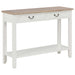 Console Table White 110x35x80 Cm Wood Xakkbo