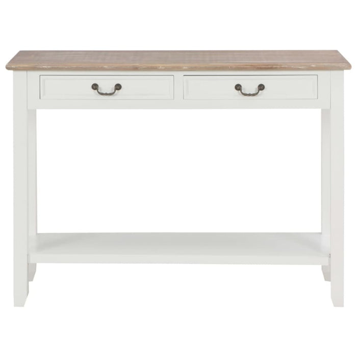 Console Table White 110x35x80 Cm Wood Xakkbo