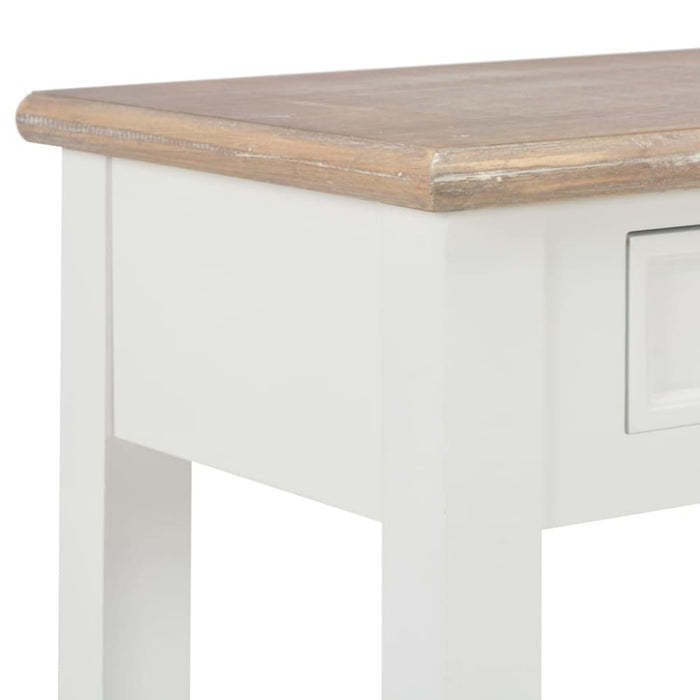 Console Table White 110x35x80 Cm Wood Xakkbo