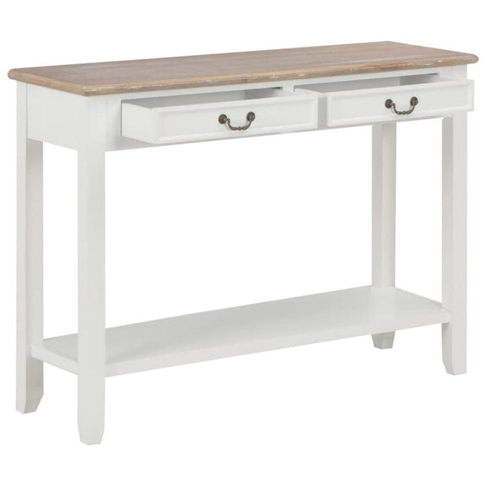 Console Table White 110x35x80 Cm Wood Xakkbo