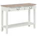 Console Table White 110x35x80 Cm Wood Xakkbo