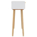 Console Table White 80x30x75 Cm Solid Wood Pine&natural