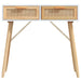 Console Table White 80x30x75 Cm Solid Wood Pine&natural