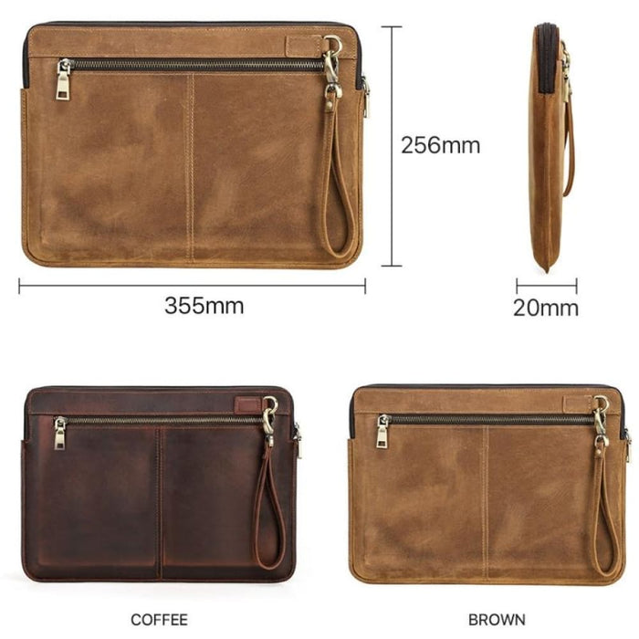 Contacts Family Leather Laptop Sleeve For Macbook Pro 14.2