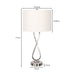 Contemporary Table Lamp In Nickel Finish