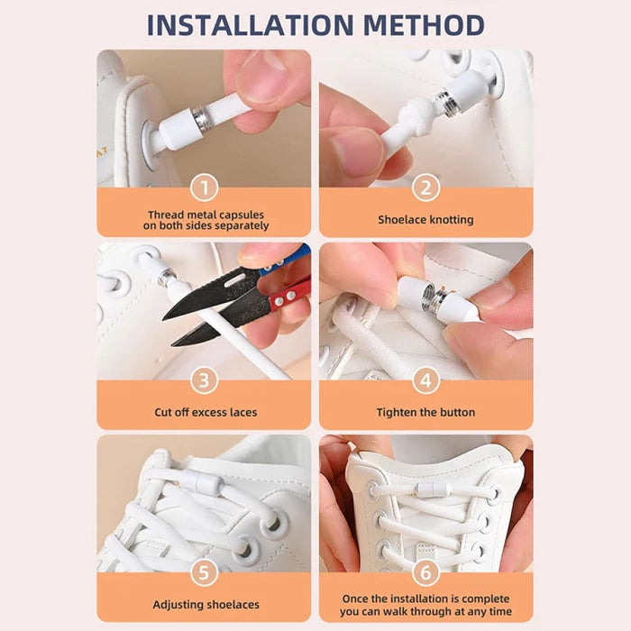 Convenient Elastic Shoelaces for All Ages