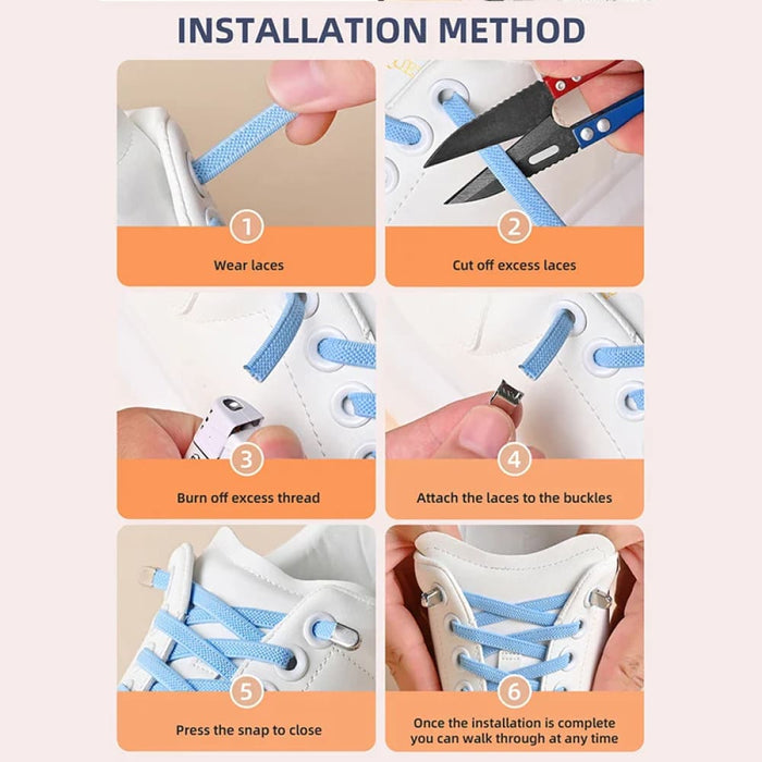 Convenient Elastic Shoelaces for All Ages