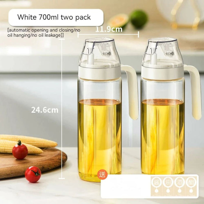 Convenient Glass Oil Pot with Auto Open/close