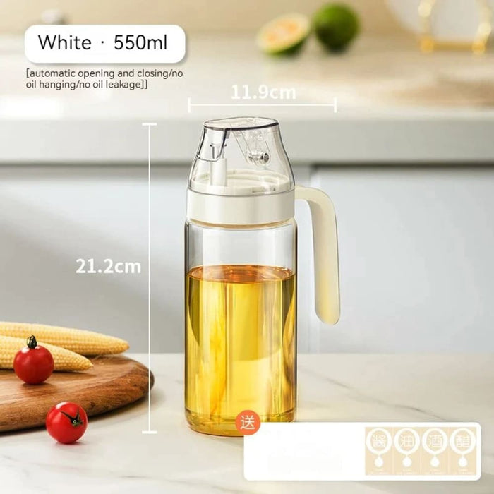 Convenient Glass Oil Pot with Auto Open/close