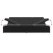 Convertible Sun Bed with Cushions Poly Rattan Black Toixao