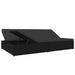 Convertible Sun Bed with Cushions Poly Rattan Black Toixao