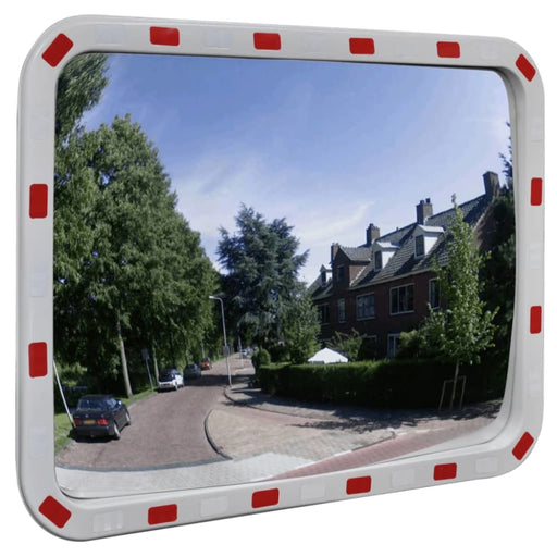 Convex Traffic Mirror Rectangle 60 x 80 Cm with Reflectors