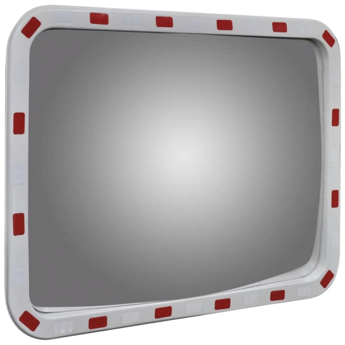 Convex Traffic Mirror Rectangle 60 x 80 Cm with Reflectors