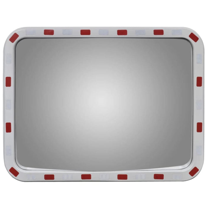 Convex Traffic Mirror Rectangle 60 x 80 Cm with Reflectors