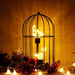 Cordless Battery Operated Birdcage Decorative Table Lamp