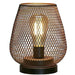 Cordless Battery Powered Hollow Cage Table Lamp for Home