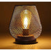 Cordless Battery Powered Hollow Cage Table Lamp for Home