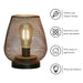 Cordless Battery Powered Hollow Cage Table Lamp for Home