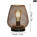 Cordless Battery Powered Hollow Cage Table Lamp for Home