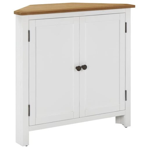 Corner Cabinet 80x33.5x78 Cm Solid Oak Wood Xnkxoo