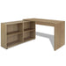 Corner Desk 4 Shelves Oak Xatbpk