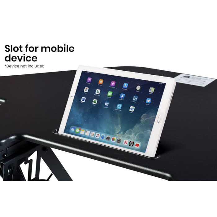 Corner Desk Riser 110cm Wide Adjustable Sit to Stand