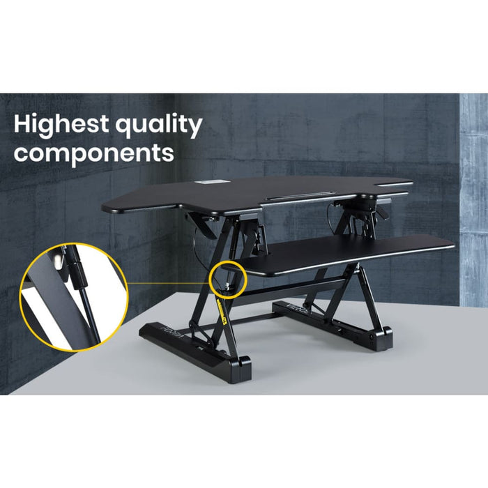 Corner Desk Riser 110cm Wide Adjustable Sit to Stand