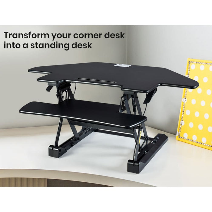 Corner Desk Riser 110cm Wide Adjustable Sit to Stand