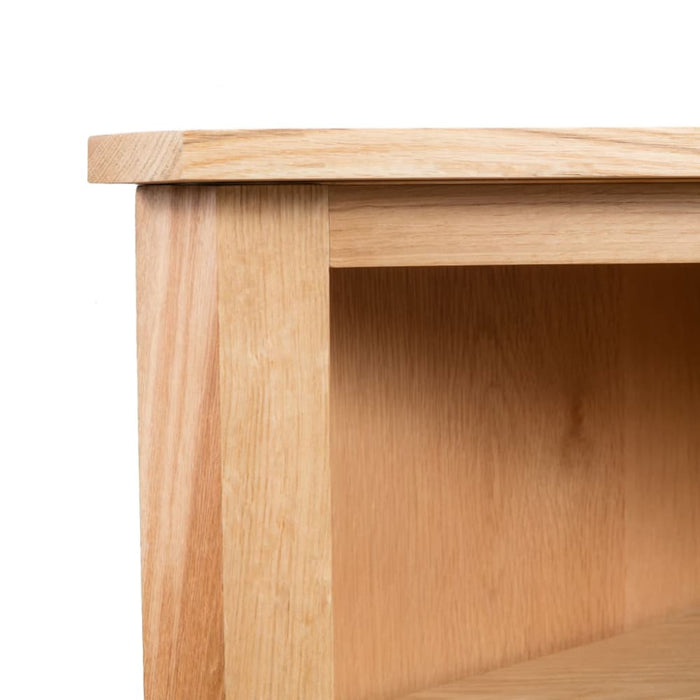 Corner Shelf 59x36x100 Cm Solid Oak Wood Xaibao