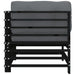 Corner Sofa with Cushions Black Solid Wood Pine Nxplpi