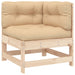 Corner Sofa with Cushions Solid Wood Pine Nxppao