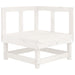 Corner Sofa With Cushions White Solid Wood Pine Nxpaxt