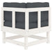 Corner Sofa With Cushions White Solid Wood Pine Nxpaxt
