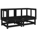Corner Sofas with Cushions 2 Pcs Black Solid Wood Pine