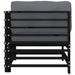 Corner Sofas with Cushions 2 Pcs Black Solid Wood Pine