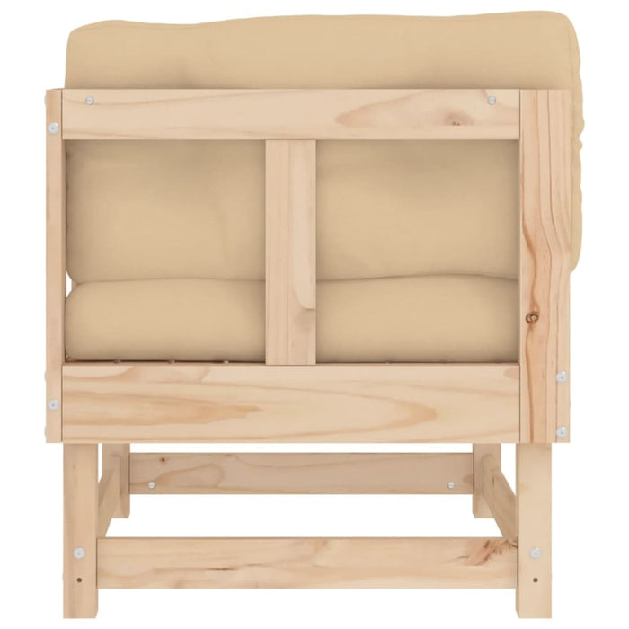 Corner Sofas with Cushions 2 Pcs Solid Wood Pine Nxpapb
